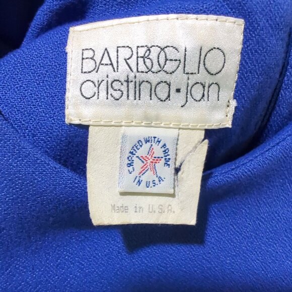 BARBOGLIO cristina jan Size 12 Vintage Long Sleeve Palazzo Pants Blue Jumpsuit‎ - Picture 14 of 16